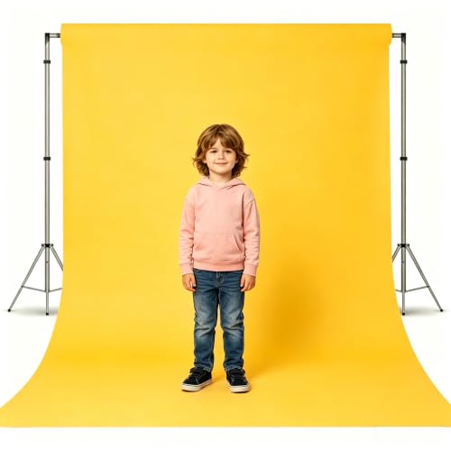 Yellow Backdrop - 5FTx7FT Yellow Photo Backdrop for Photoshoot Background for Photography Screen Video Recording Picture Background - color: Yellow, size: 5x7ft