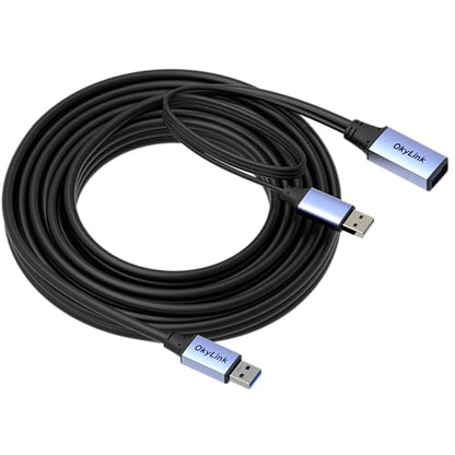 OkyLink Active USB 3.0 Extension Cable A to A, Male to Female 25ft | 8m, 3.2 Gen1, with Power Cable, 5Gbps, Plug and Play,for CCTV Camera, Printer - color: USB3.0(5Gbps), size: 25ft (8m)