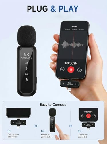 Ring Light with Stand and Wireless Microphone, 10" Magnetic Selfie Light 5000mAh Rechargeable 3000K-6500K, 71" Tripod with Extra Phone Holder, All-in-One Content Creator Kit for Live Stream Vlog