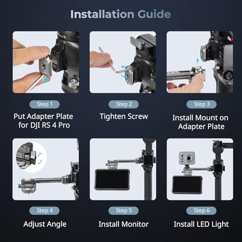 SMALLRIG HawkLock Quick Release Adjustable Camera Monitor Mount, NATO Rail and Cold Shoe, Tilt 165° Adjustable, for DJI RS 5/RS 4 Mini/RS 4 Pro/RS 4 /RS 3 Mini/RS 3 Pro/RS 3 /RSC 2 /RS 2 Stabilizers - style: HawkLock QR