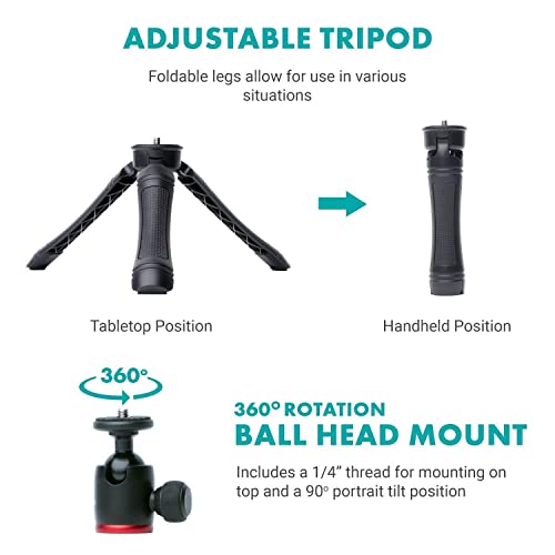 Movo iVlogger- iPhone Android USB Type-C Compatible Vlogging Kit Smartphone Video Kit Accessories: Phone Tripod, Phone Mount, LED Light and Cellphone Shotgun Microphone for YouTube, Vlog