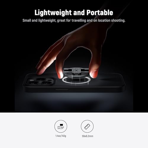 Neewer Magnetic Phone Tripod Mount with Action Camera Adapter, Cold Shoe with Anti Off Pin, 1/4" Thread Compatible with MagSafe iPhone 16 15 14 13 12 Series DJI Quick Release Adapter Mount, PA070 - style: PA070