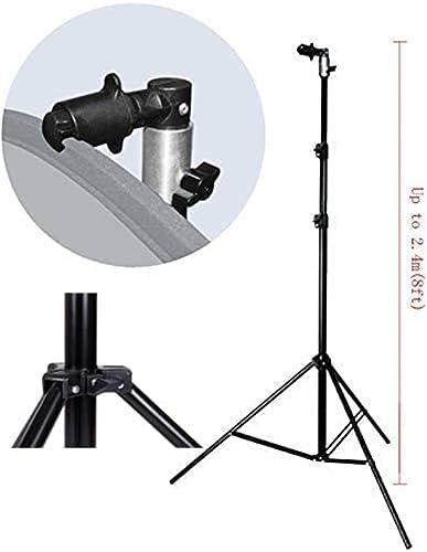 Kate 8ft Collapsible Background Stand Kit for Pop Up Backdrops Tripod Frame with Clamp for Chroma Key Green Screens, Foldable Reflectors Photography Lighting Stand - color: Pattern1