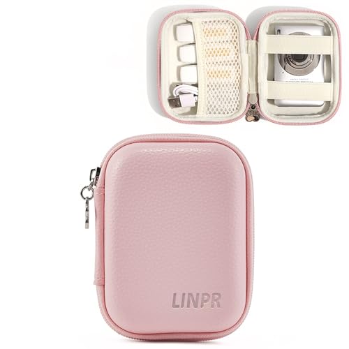 Digital Camera Case for CAMKORY, KODAK PIXPRO FZ45/FZ55, Canon IXUS 285 HS, Lecran, Small Travel Compact Camera Holder with Mesh Pocket for Accessories SD Card (Pink) - color: Pink