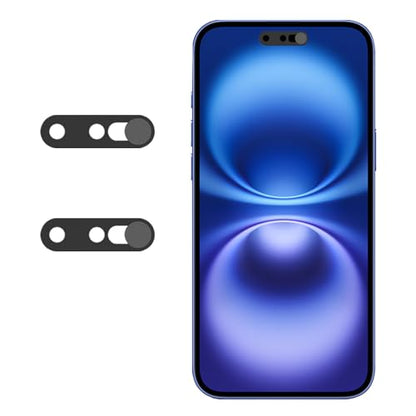 Front Camera Cover,Camera Cover Compatible with iPhone17/17Air/17Pro/17ProMax/16Pro Max/16Pro /16Plus/16/15Pro Max/15Pro/15Plus/15/14Pro/14Pro Max,Camera Protector Protect Privacy and Security (Black) - color: Black