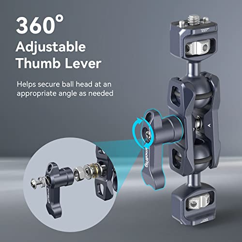 SMALLRIG Camera Magic Arm, Flexible Articulating Arm with 1/4” Screws, Field Monitor Mount with Dual Ballhead, Aluminum - style: Standard