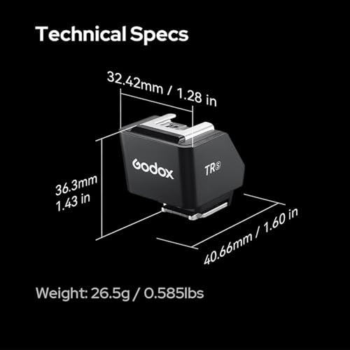 Godox TR-S TTL Hot Shoe Riser for Sony Camera, Hot Shoe Extender for Godox iT30Pro-S iT20-S iT22-S iM30 iM20 iM22 Mini Flash, 0-90° Tilt Adjustment, Raises 30mm Height, Reduce Lens Shadow - size: TR-S