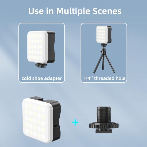 Zeadio LED Video Light, 3000K-7000K Dimmable Camera Fill Light with CRI>95, USB-C Rechargeable Pocket Light for Photography, Vlogging, Live Streaming, Compatible with Camera, Tripod, Phone Cage etc - color: LED, size: Pack of 1