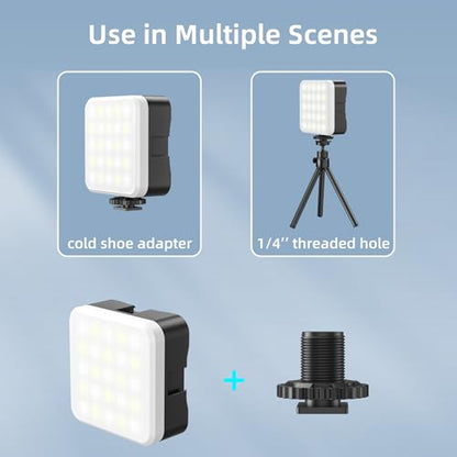 Zeadio LED Video Light, 3000K-7000K Dimmable Camera Fill Light with CRI>95, USB-C Rechargeable Pocket Light for Photography, Vlogging, Live Streaming, Compatible with Camera, Tripod, Phone Cage etc - color: LED, size: Pack of 1