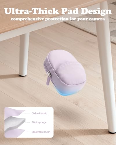 Soft Camera Case Compatible With Kodak Pixpro FZ45 FZ55 & Camkory FHD 1080p, Lightweight Digital Camera Carrying Case With Extra SD Cards Storage, Protective Travel Bag - Perfect Gifts, Violet - color: Violet