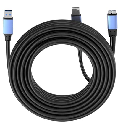 OkyLink Active USB 3.0 A to Micro-B Cable, Male to Male, 5Gbps, 32ft | 10M, 3.2 Gen 1, for External Hard Drive HDD SSD - color: Gray USB3.0, size: 32ft (10m)