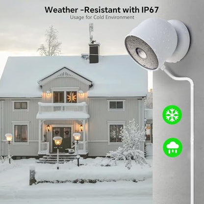 delilyn 25ft/7.5m Power Cable Compatible with Google Nest Cam Outdoor or Indoor, Battery(2nd Gen), Weatherproof 5V 2A Charging Cable for Nest Cam Continuously with One-Piece Molding Adapter