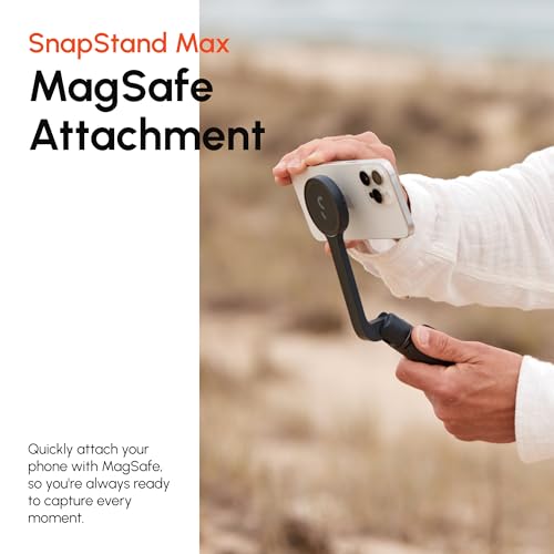 ShiftCam SnapStand Max – Magnetic Selfie Stick & Tripod – Compact, Foldable & Extendable with Tilt Head and Magnetic Bluetooth Remote (Midnight, SnapStand Max) - color: Midnight, size: SnapStand Max
