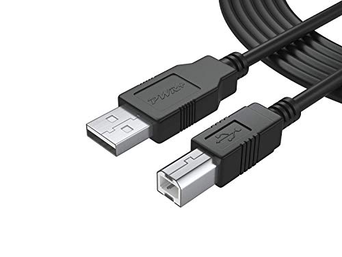 25Ft Extra Long USB-2.0 Cable Type-A to Type-B High Speed Cord for Audio Interface, Midi Keyboard, USB Microphone, Mixer, Speaker, Monitor, Strobe Light System, USB-Printer-Cable, Hp Canon Pixma Epson