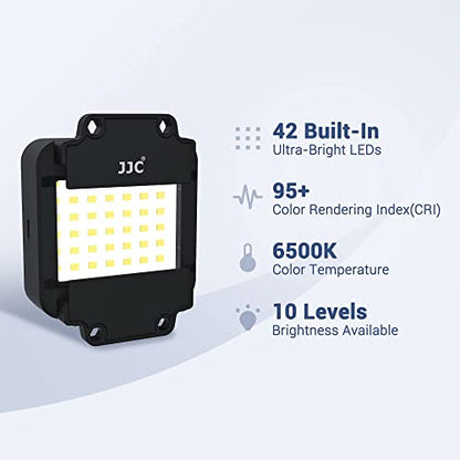 JJC Photo Slide and Film Digitizing LED Light Kit with 35mm Film Strips and Slides Holder, 10-Levels Brightness Shoe Mount LED Backlight for Photo Negatives Scanning Copying - size: LED Light Only