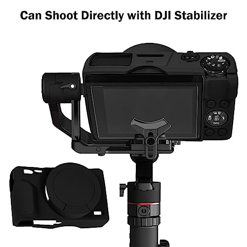 Easy Hood Case for Canon Powershot G7 X Mark III Digital Camera, Soft Silicone Protective Cover with Removable Lens Cover for Canon Powershot G7X Mark III DSLR Camera (Black) - color: Black