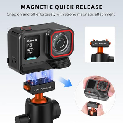 Tripod for Insta360 X5 ACE Pro 2, 55” Selfie Stick Quick Release Extension Rod Table Desk Portable Handle Grip Stand with Cold Shoe for Insta 360 X5, ACE Pro 2, X4 Air Accessories