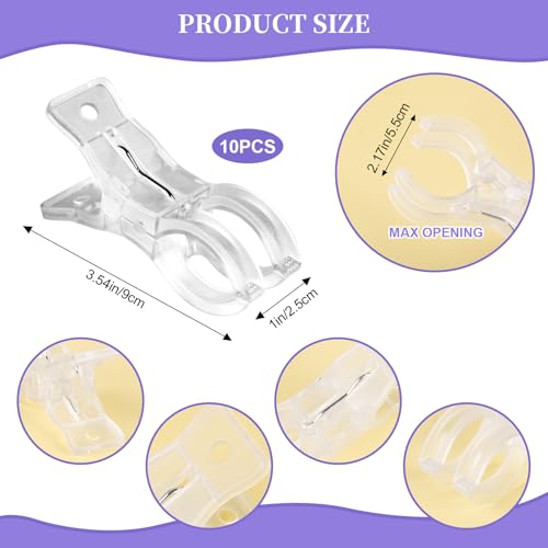 succulentlovers 22 Pcs Balloon Arch Clips, Clear Spring Clamps Kit for Backdrop Stand, Lightweight Balloon Arch Clamping Clip for Birthday Wedding Party Photography Studio Craft Decoration Accessories