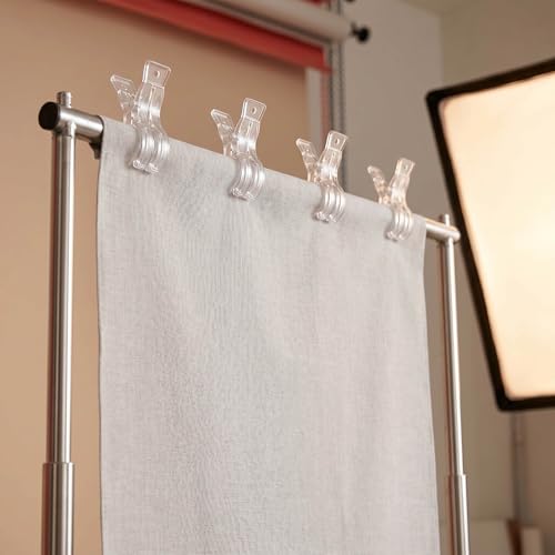 20 Pack Large Balloon Arch Clips，Reusable Plastic Clear Spring Clamps for Backdrop Birthday Wedding Decoration Woodworking Photography Studios，Heavy Duty Ballon Clips（3.5"）