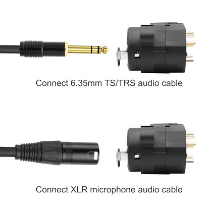 XMSJSIY 2 in 1 XLR & 6.35mm Socket Combo 3 Pin XLR + 1/4" 6.35mm Stereo Jack Chassis Audio Socket Panel Mount Solder Connector 3 Pin 1/4" TS/TRS Plug Adapter Microphone Mic Speaker Adapter - 2PCS