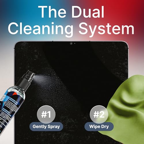 Koala Eyeglass Lens Cleaner Spray Kit | (2x) Glasses Cleaner Bottle + (2x) Microfiber Cloth | Alcohol Free Eyeglasses, Screen, and Camera Cleaning Kit | Made in USA (4 Piece Set) - size: 4 Piece Set