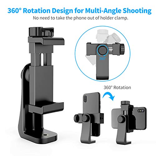 Owine Universal Dual Cell Phone Tripod Mount Adapter Premium Smartphone Clamp, Compatible with iPhone,Samsung Galaxy,Note,Lg,All Smartphones Perfectly.Connects to Tripod, Monopod, Selfie Stick