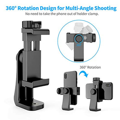 Owine Universal Dual Cell Phone Tripod Mount Adapter Premium Smartphone Clamp, Compatible with iPhone,Samsung Galaxy,Note,Lg,All Smartphones Perfectly.Connects to Tripod, Monopod, Selfie Stick