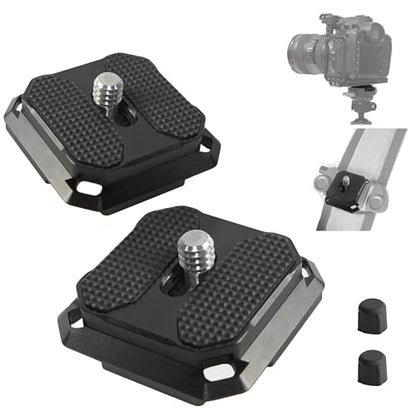 2 Pack Arca-Swiss Plate, Quick Release Plate Camera Mount for Tripod,38mm Arca-Swiss Mount Plate with Safety Pins, Lightweight Aluminum for Tripod/Monopod/Strap, 1/4" Screw Compatible Camera,0.67oz - size: 38mm*38mm
