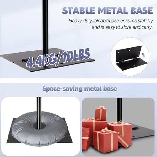 Heavy Duty Backdrop Stand, 10x10ft Adjustable Photo Background Support System Kit with Steel Base, Pipe and Drape Photography Back Drop Kit for Parties Video Studio Wedding - size: 10x10ft