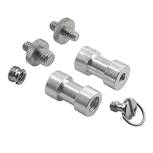 30Pack Camera Screw Set 1/4 Inch and 3/8 Inch Threaded Screws Adapter Hot Shoe Adapter Mount Set for Camera/Tripod/Mono-pod/Light Stand - style: Adapter-30P