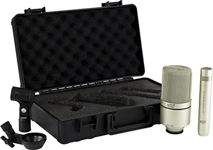 MXL 990/991 Large and Small Diaphragm Condenser Microphone Bundle Project/Home Studio Recording | XLR | Cardiod (Champagne) - style: 990/991