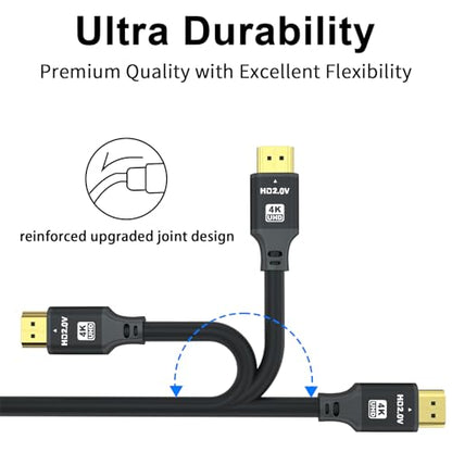 40FT Long HDMI Cable 4K60Hz, High Speed 4K HDMI Cable with Gold Plated Connectors, Black Aluminum Housing, for Projector, Home Theater, Church, Classroom, Large Room, AV Cabinet Setup. - size: 40FT