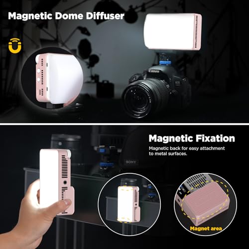 Amaran Ace 25c Pocket RGBWW LED Light, Boost Mode Up to 32W, Full-Color Mini Video Light (2,300-10,000K), 1,171 Lux@1m at 5,600K, 4500mAh Battery with PD Fast Charging for Mobile Creators (Pink) - color: Pink