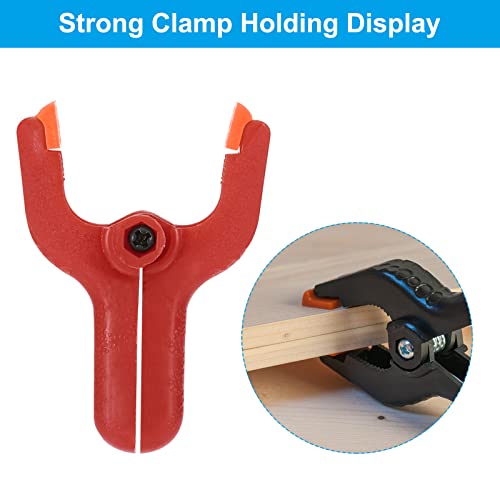 PATIKIL 2 Inch Spring Clamps, 4 Pack Plastic Flexible Anti-slip Strong Backdrop Clamp Clips for Stand DIY Project Photography Studio Craft, Red - color: Red