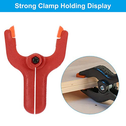 PATIKIL 2 Inch Spring Clamps, 4 Pack Plastic Flexible Anti-slip Strong Backdrop Clamp Clips for Stand DIY Project Photography Studio Craft, Red - color: Red