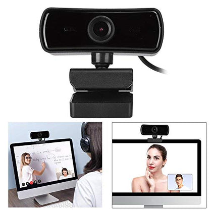 4K Webcam with Built-in Microphone, Widescreen USB Web Camera, Streaming Computer Web Camera for Live Broadcast/Video Conferencing(Black)