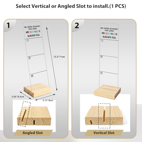 Monitor Memo Board Computer Monitor Memo Board Acrylic for Computer Monitors No Screen Damage Office Desk Accessories with Removable Design 12.6X 3.15 x 0.2 inches - style: Schedule