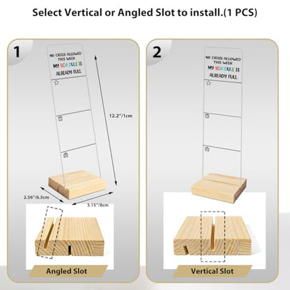 Monitor Memo Board Computer Monitor Memo Board Acrylic for Computer Monitors No Screen Damage Office Desk Accessories with Removable Design 12.6X 3.15 x 0.2 inches - style: Schedule