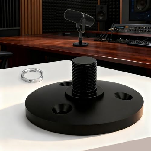 Desktop Microphone Stand for Shure MV7/MV7+, Premium Low-Profile Detachable Microphone Base with Locking Nut, Secure & Space-Saving Desktop Stand for Shure MV7 and MV7+ Podcast Mic - size: for Shure MV7/MV7+