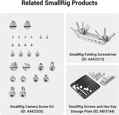 SMALLRIG Allen Wrench Screw 1/4" Screws Accessories Tool (12pcs/Pack) - 1713 (Pack of 2) - size: 12pcs 1/4" Screw 1713 (Pack of 2)