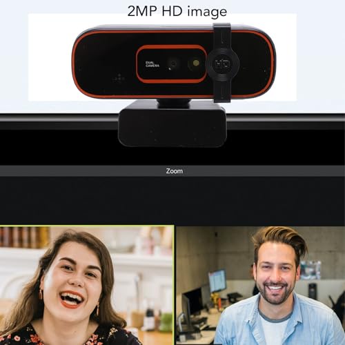 Pomya USB Webcam, Privacy Cover, Noise Cancellation, 1080P Video Webcam with Facial Recognition Login for Meetings, Streaming
