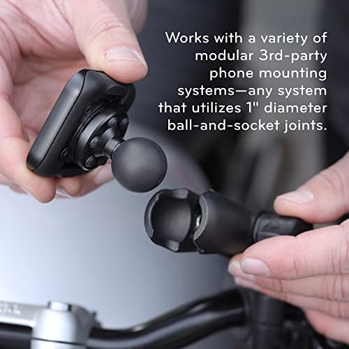 Peak Design Mobile Ball Mount Adapter, Locking, Non-Charging, SlimLink Mounting Technology, Push Button Release, Works with 1" Ball-and-Socket Phone Mount for Car, Truck, Motorcycle, Boat and More