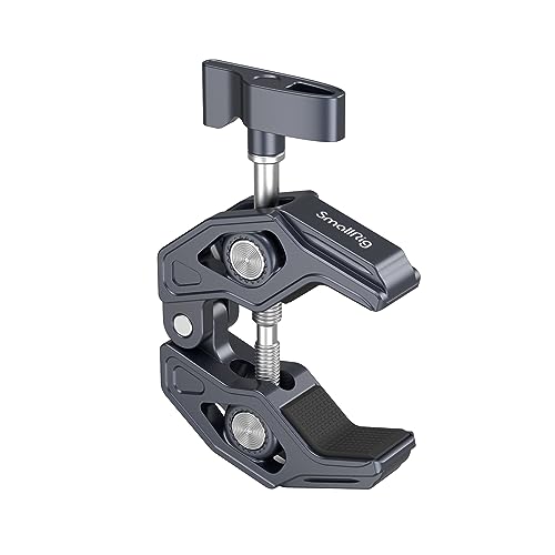 SMALLRIG Crab-Shaped Super Clamp, Camera Mount, 1/4"-20, 3/8"-16 Threaded Holes, 7.7lbs/3.5kg Payload, Compatible with Cameras, Monitors, LED Lights, etc. - size: Small