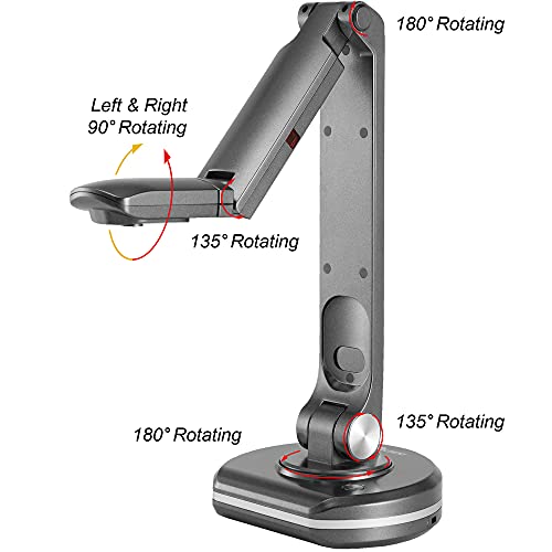 JOYUSING V500S 8MP Document Camera for Teachers, USB Visualiser for A3 Size, LED Light, AutoFocus, OCR for Windows, Classroom Presentation, Remote Teaching, Web Conferencing, Mac, Windows