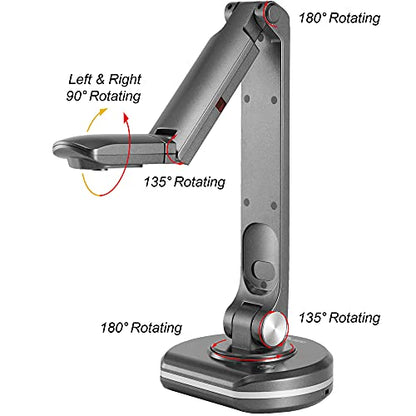 JOYUSING V500S 8MP Document Camera for Teachers, USB Visualiser for A3 Size, LED Light, AutoFocus, OCR for Windows, Classroom Presentation, Remote Teaching, Web Conferencing, Mac, Windows