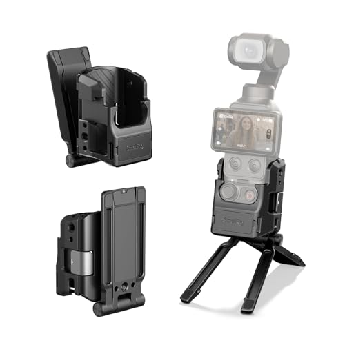 SmallRig Magnetic Mount Desktop Stand for DJI Osmo Pocket 4P / 4/3, Adjustable Backplate Aluminum Expansion Adapter, with 1/4"-20 Locating Holes, Cold Shoe Mount, Plate for Arca-Swiss Tripod - 6003