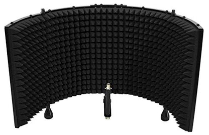 Rockville Recording Studio Bundle: ROCKSHIELD 3 Large Mic Isolation Shield, Sound Dampening Foam, RVES05 Heavy Duty Tripod Speaker Stand, 2-items