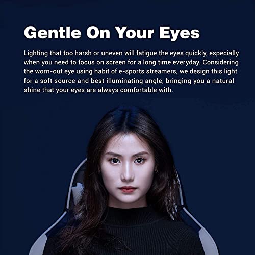Godox ES45 Desktop LED Key Light for Streaming&Video Calls, Soft Dimmable 2800K-6500K, Magnetic Remote, App Control, Extendable Clamp Stand, Flicker-Free Light for YouTube, Twitch, Zoom&Home Office