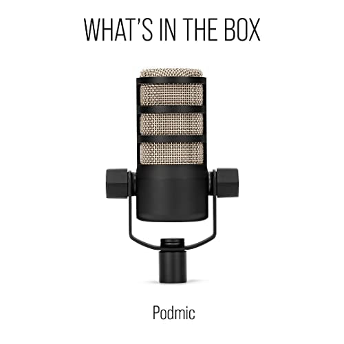 RØDE PodMic Cardioid Dynamic Broadcast Microphone — XLR Output, Requires Audio Interface (RØDECaster, AI-1, or similar). For USB Plug-and-Play, see PodMic USB. | Broadcast-Grade Dynamic Cardioid Xlr Mic, Built-in Pop Filter, Shockmount, Swing Mount, Requi