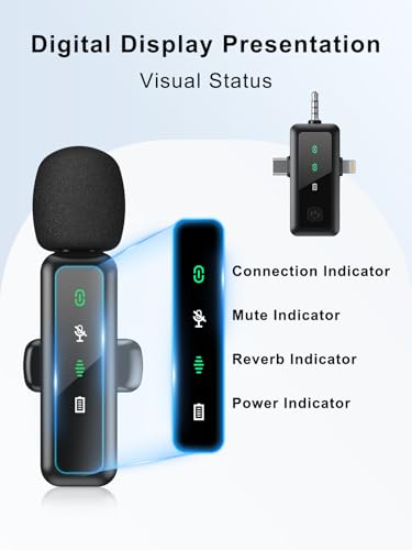 BILIWAL Wireless Lavalier Microphone, Noise Cancelling Lapel Recording Entry-Level 2 Pack Mics, 3IN1 Port for Most Devices - style: 3IN1 RX Mic